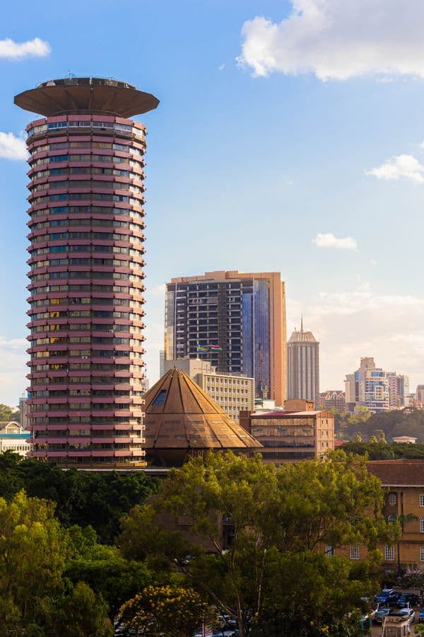 Nairobi skyline with the KICC tower